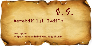 Verebélyi Iván névjegykártya