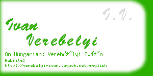 ivan verebelyi business card